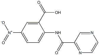 5-nitro-2-[(2-pyrazinylcarbonyl)amino]benzoic acid结构式