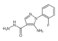 1H-Pyrazole-4-carboxylic acid, 5-amino-1-(2-fluorophenyl)-, hydrazide Structure