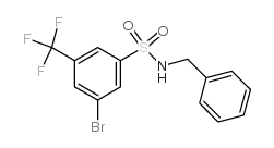N-苄基-3-溴-5-三氟甲基苯磺酰胺结构式