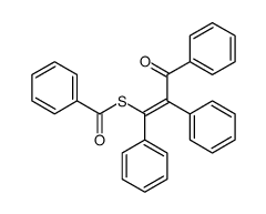 S-(3-oxo-1,2,3-triphenylprop-1-enyl) benzenecarbothioate结构式