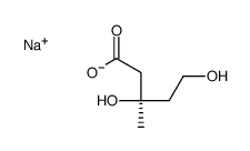 sodium,(3R)-3,5-dihydroxy-3-methylpentanoate structure