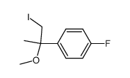 1-fluoro-4-(1-iodo-2-methoxypropan-2-yl)benzene结构式