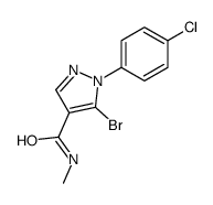 5-bromo-1-(4-chlorophenyl)-N-methylpyrazole-4-carboxamide结构式