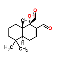 (1S,4aS,8aS)-1-Hydroxy-5,5,8a-trimethyl-4a,6,7,8-tetrahydro-4H-naphtha lene-1,2-dicarbaldehyde picture