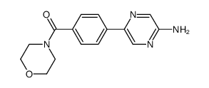 5-[4-(morpholin-4-ylcarbonyl)phenyl]pyrazin-2-amine Structure