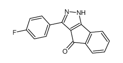 3-(4-fluorophenyl)indeno[1,2-c]pyrazol-4(1H)-one结构式