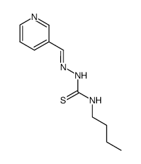 pyridine-3-carbaldehyde-(4-butyl thiosemicarbazone)结构式