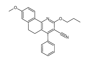 8-methoxy-4-phenyl-2-propoxy-5,6-dihydrobenzo[h]quinoline-3-carbonitrile结构式