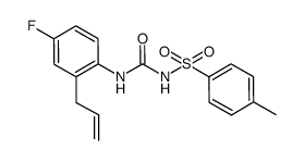 N-(2-allyl-4-fluorophenylcarbamoyl)-p-toluenesulfonamide Structure