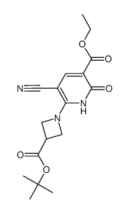 ethyl 6-[3-(tert-butoxycarbonyl)azetidin-1-yl]-5-cyano-2-oxo-1,2-dihydropyridine-3-carboxylate结构式