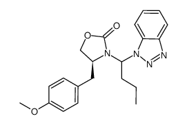 3-[1-(1H-1,2,3-benzotriazol-1-yl)butyl]-4-(4-methoxybenzyl)-1,3-oxazolidin-2-one Structure