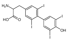 2-amino-3-[4-(4-hydroxy-3,5-diiodophenyl)-3,5-diiodophenyl]propanoic acid结构式