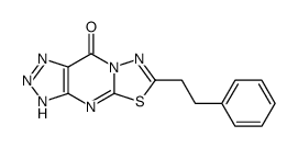 6-(2-phenylethyl)-<1,3,4>thiadiazolo<3,2-a>-1,2,3-triazolo<4,5-d>pyrimidin-9-(3H)-one结构式