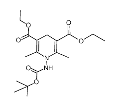 1-tert-butoxycarbonylamino-2,6-dimethyl-1,4-dihydro-pyridine-3,5-dicarboxylic acid diethyl ester Structure