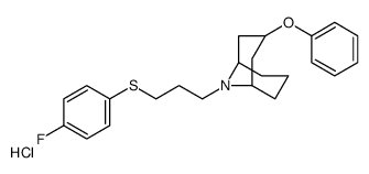 9-[3-(4-fluorophenyl)sulfanylpropyl]-3-phenoxy-9-azoniabicyclo[3.3.1]nonane,chloride Structure