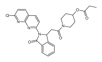 [1-[2-[2-(7-chloro-1,8-naphthyridin-2-yl)-3-oxo-1H-isoindol-1-yl]acetyl]piperidin-4-yl] propanoate结构式