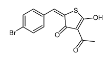 (2Z)-4-acetyl-2-[(4-bromophenyl)methylidene]-5-hydroxythiophen-3-one Structure