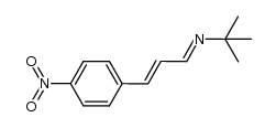 (E)-2-methyl-N-((E)-3-(4-nitrophenyl)allylidene)propan-2-amine Structure