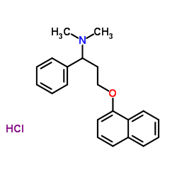 N,N-Dimethyl-3-(1-naphthyloxy)-1-phenyl-1-propanamine hydrochloride (1:1)结构式