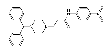 3-(4-benzhydryl-1-piperazinyl)-N,4-nitrophenylpropionamide结构式