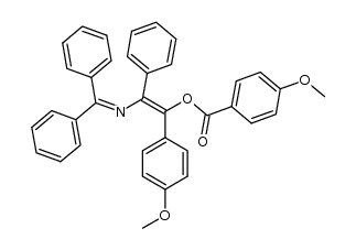 4-(p-methoxybenzoyloxy)-4-(p-methoxyphenyl)-1,1,3-triphenyl-2-azabuta-1,3-diene Structure