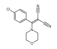 3-(4-Chlorophenyl)-2-cyano-3-morpholinoacrylonitrile结构式