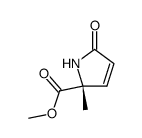 1H-Pyrrole-2-carboxylicacid,2,5-dihydro-2-methyl-5-oxo-,methylester,(R)- structure