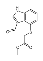 methyl 2-[(3-formyl-1H-indol-4-yl)sulfanyl]acetate Structure