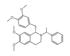 (S)-1-(3,4-dimethoxybenzyl)-6,7-dimethoxy-2-((R)-1-phenylethyl)-1,2,3,4-tetrahydroisoquinoline Structure