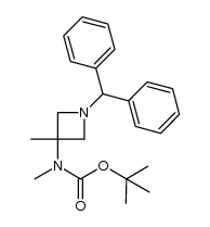 tert-butyl [1-(diphenylmethyl)-3-methylazetidin-3-yl]methylcarbamate Structure