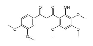 1-(2-hydroxy-3,4,6-trimethoxyphenyl)-3-(3,4-dimethoxyphenyl)-1,3-propanedione结构式