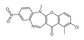 2-chloro-1,6-dimethyl-9-nitrochromeno[2,3-b][1,5]benzodiazepin-13-one Structure