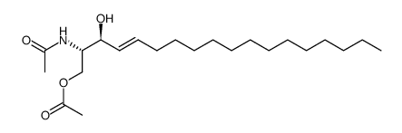 (2S,3S,4E)-N-Acetamido-1-O-acetyloctadec-4-ene-1,3-diol结构式