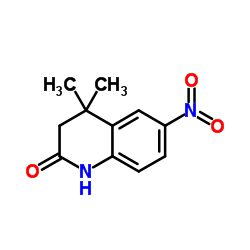 4,4-dimethyl-6-nitro-3,4-dihydroquinolin-2(1H)-one structure