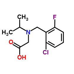 N-(2-Chloro-6-fluorobenzyl)-N-isopropylglycine结构式