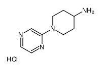 1-(2-吡嗪基)-4-哌啶胺盐酸盐结构式