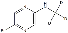 2-Bromo-5-(methyl-d3-amino)pyrazine结构式