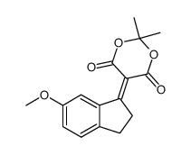 5-(6-methoxy-2,3-dihydro-1H-inden-1-ylidene)-2,2-dimethyl-1,3-dioxane-4,6-dione结构式