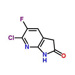 6-Chloro-5-fluoro-1,3-dihydro-2H-pyrrolo[2,3-b]pyridin-2-one Structure