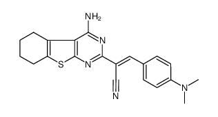 2-(4-amino-5,6,7,8-tetrahydro[1]benzothieno[2,3-d]pyrimidin-2-yl)-3-(4-N,N-dimethylaminophenyl)propenonitrile结构式