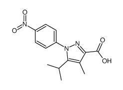 4-methyl-1-(4-nitrophenyl)-5-propan-2-ylpyrazole-3-carboxylic acid Structure