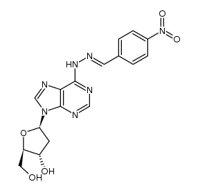 N6-[4-nitrobenzaldehyde hydrazone]-2'-deoxyadenosine结构式