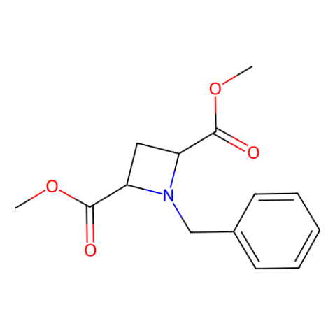 trans-1-benzylazetidine-2,4-dicarboxylic acid dimethyl ester Structure