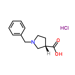 (S)-1-BENZYL-PYRROLIDINE-3-CARBOXYLIC ACID结构式