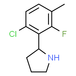 2-(6-Chloro-2-fluoro-3-methylphenyl)pyrrolidine结构式