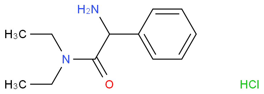 2-氨基-N,N-二乙基-2-苯基乙酰胺盐酸盐结构式