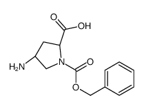 (2R,4R)-4-amino-1-phenylmethoxycarbonylpyrrolidine-2-carboxylic acid结构式