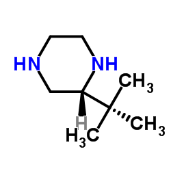 (2R)-2-(2-Methyl-2-propanyl)piperazine Structure