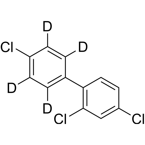 2,4,4'-Trichloro-1,1'-biphenyl-d4结构式