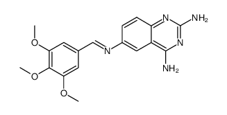 6-((3,4,5-trimethoxybenzylidene)amino)quinazoline-2,4-diamine结构式